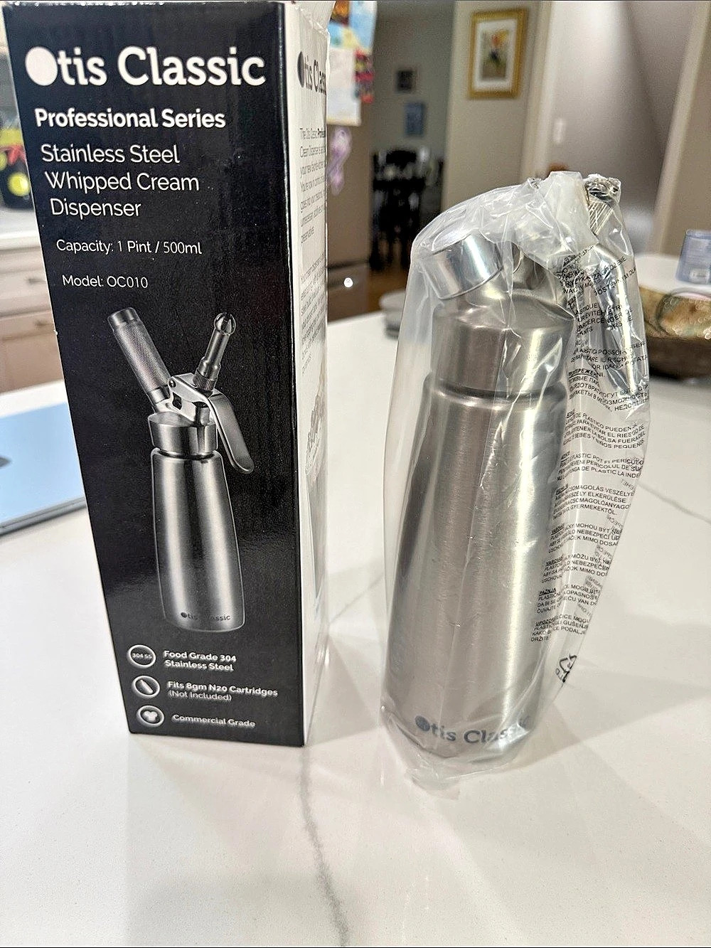 Otis Classic OC010 Stainless Steel Whipped Cream Dispenser new in box